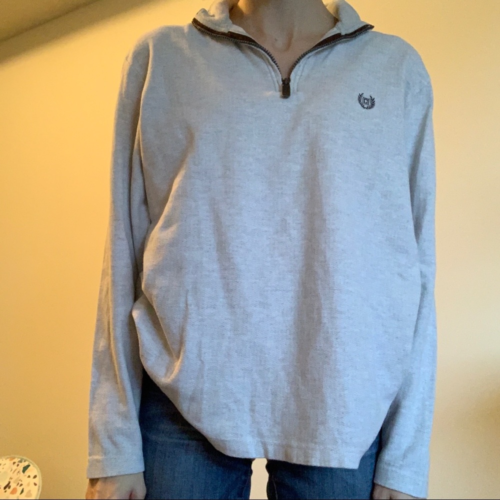 LARGE CHAMPS WHITE QUARTER ZIP